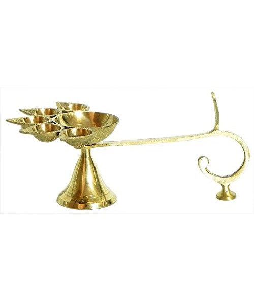 Brass Golden Panch Arti Deepak